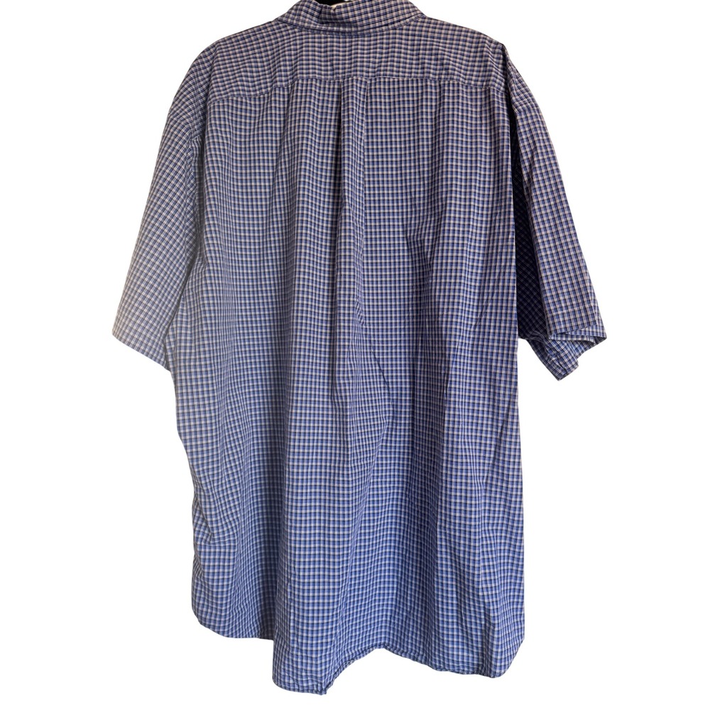 Spring Preppy Ralph Lauren Mens 3XLT Blue‎ Plaid Short Sleeve Button Down Shirt - Picture 4 of 7